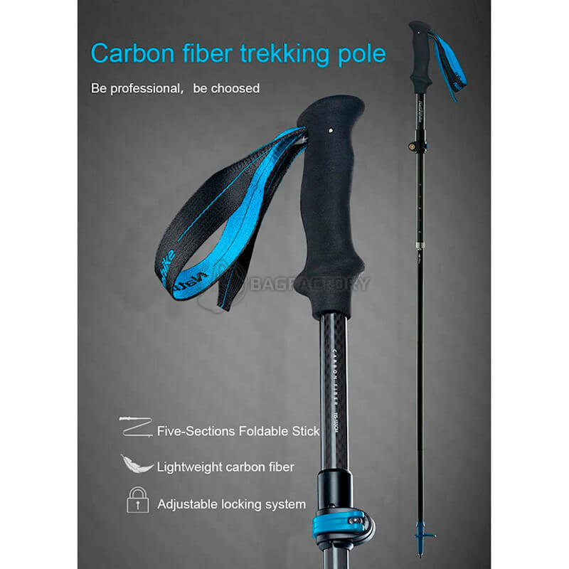 Треккинговая палка Naturehike ST07 NH18D010-Z Carbon 99-115 см 1 шт Бордовая (6927595748480)