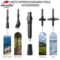 Треккинговые палки Naturehike NH20DS003 135 см Черный/Черный 2 шт (6927595746233)