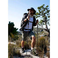Треккинговая палка Naturehike NH20DS003 135 см Черный/Красный 1 шт (6976023924699)