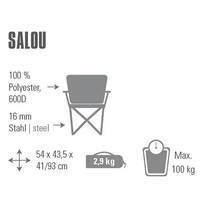 Стул раскладной High Peak Salou Dark Grey/Blue (928988)