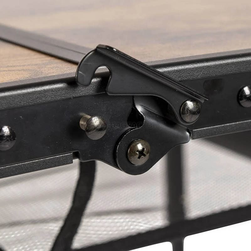 Стол раскладной Bo-Camp Decatur 90x60 cm Black/Wood look (DAS301467)