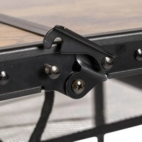 Стол раскладной Bo-Camp Decatur 90x60 cm Black/Wood look (DAS301467)