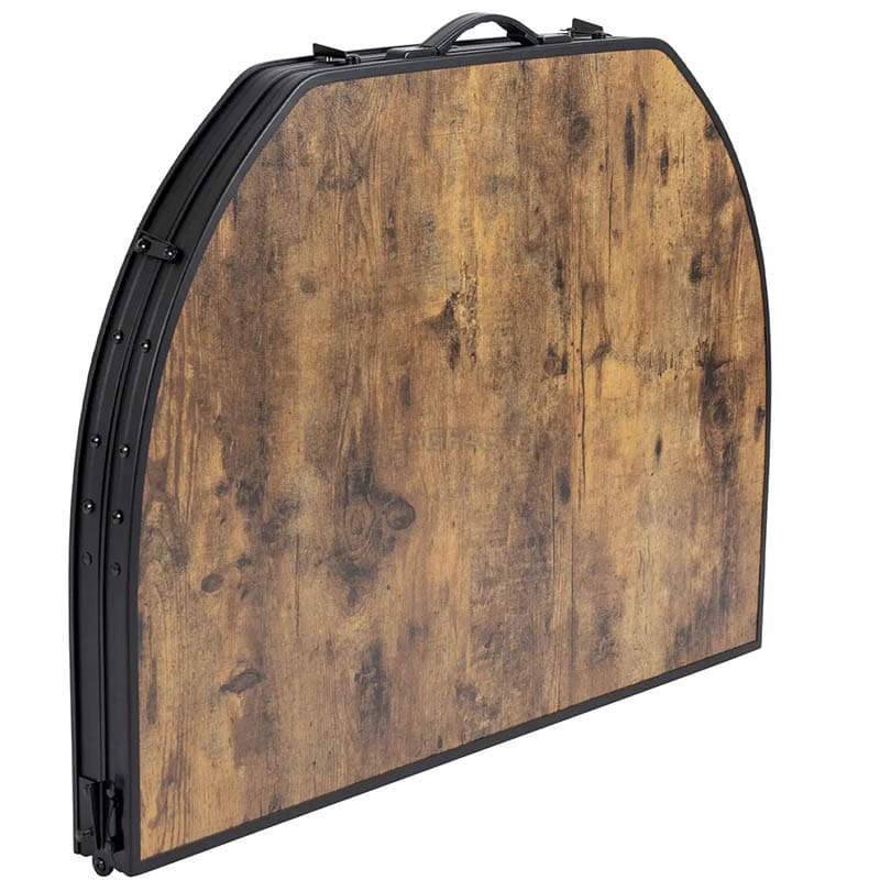 Стол раскладной Bo-Camp Melrose Oval 120x80 cm Black/Wood look (DAS302785)