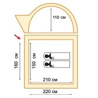 Палатка двухместная Tramp Lite Wonder 2 песочная (UTLT-005-sand)