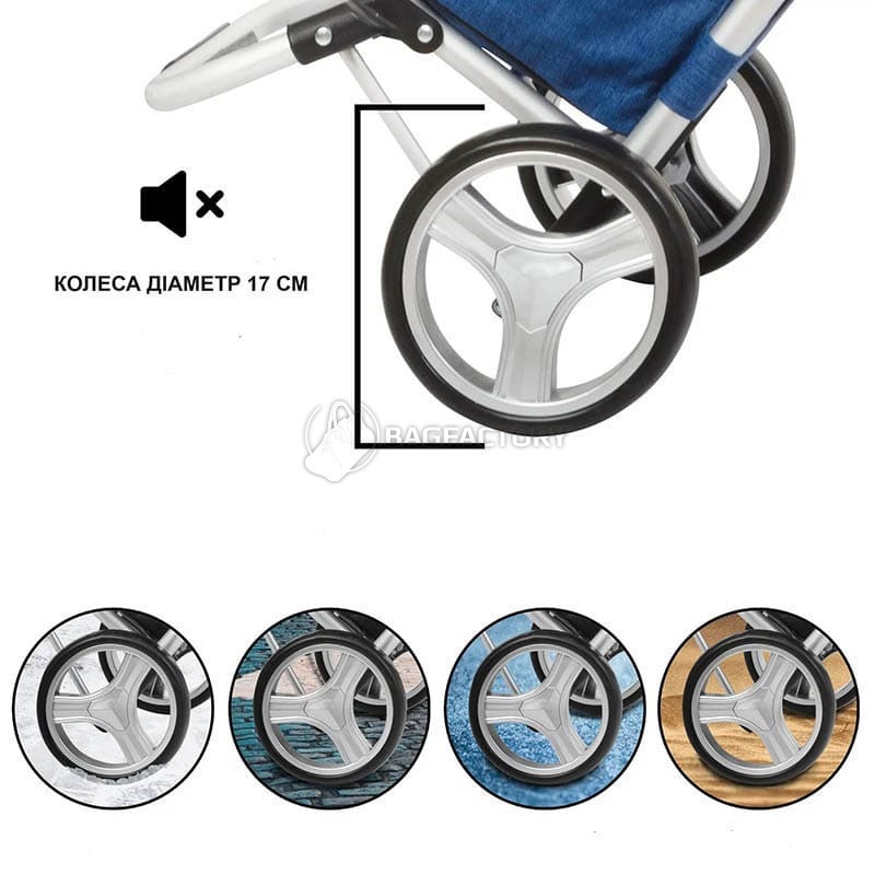 Сумка-тележка ShoppingCruiser Foldable 45л Blue (930861) (Special Offer)