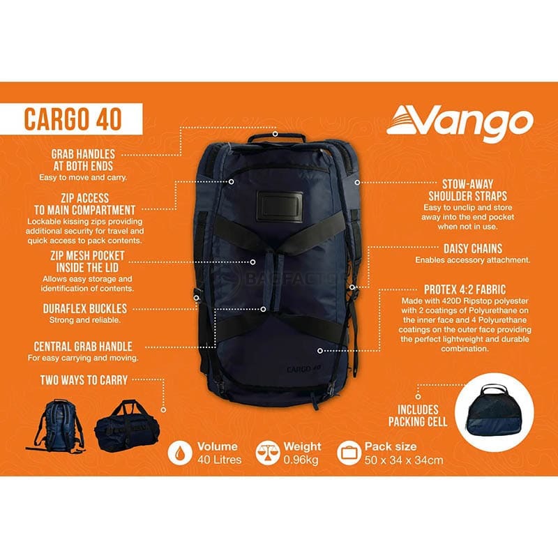 Дорожная сумка Vango Cargo 40 Moonlit Ocean (930852)