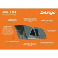 Палатка четырехместная Vango Mokala 450 Mineral Green (930839)