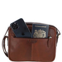 Сумка кожаная через плечо Ashwood T72 Chestnut (T72 CHESTNUT)