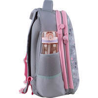 Школьный полукаркасный рюкзак GoPack Education Meow Серый 15л (GO24-165M-3)