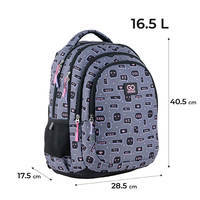 Рюкзак подростковый GoPack Teens 162M-6 16.5л Серый (GO24-162M-6)