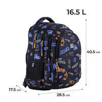 Рюкзак подростковый GoPack Teens 162M-3 16.5л Черный (GO24-162M-3)
