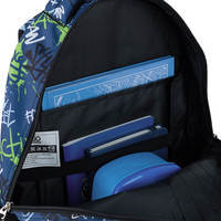 Рюкзак подростковый GoPack Teens 162M-2 16.5л Синий с принтом (GO24-162M-2)