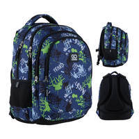 Рюкзак подростковый GoPack Teens 162M-2 16.5л Синий с принтом (GO24-162M-2)