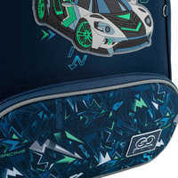 Школьный каркасный рюкзак GoPack Education Racing Car Синий 12.5л (GO24-597M-7)