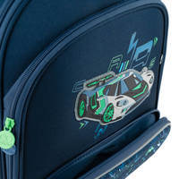 Школьный каркасный рюкзак GoPack Education Racing Car Синий 12.5л (GO24-597M-7)