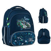 Школьный каркасный рюкзак GoPack Education Racing Car Синий 12.5л (GO24-597M-7)