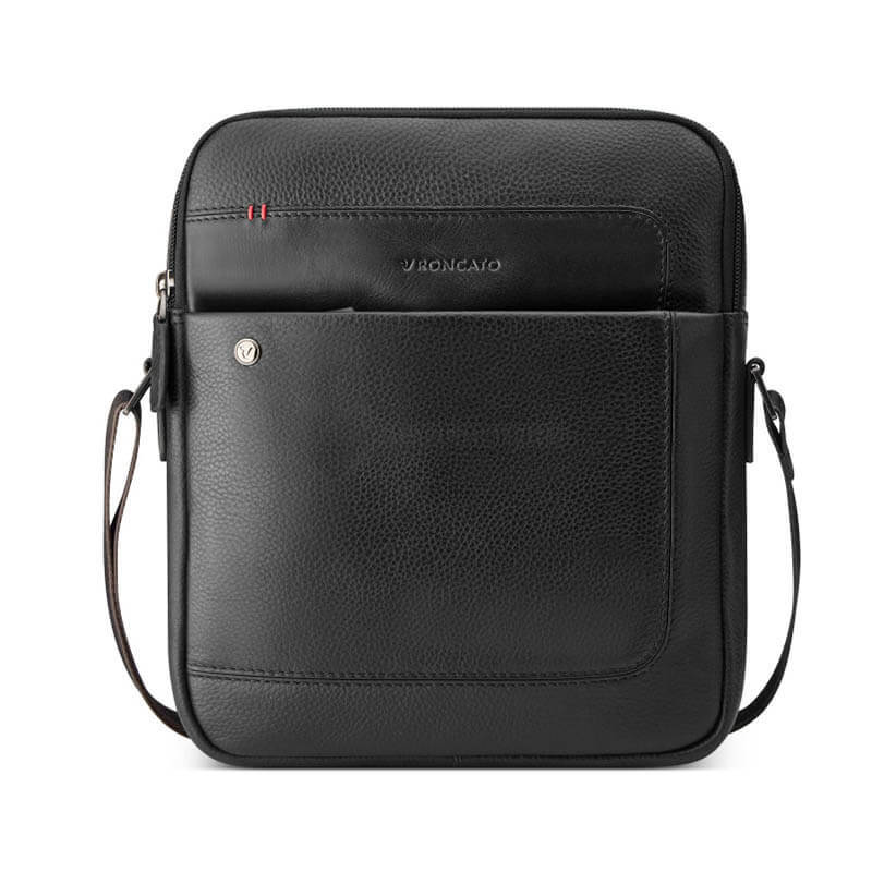 Мужская кожаная сумка Roncato Alaska Черный (412425/01)