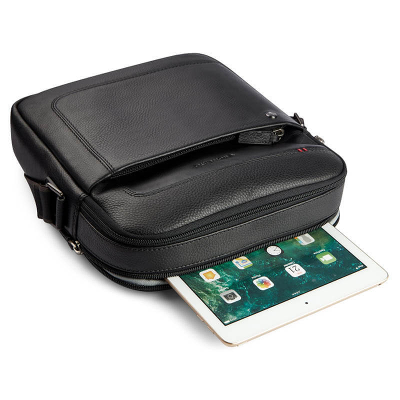 Мужская кожаная сумка Roncato Alaska Черный (412425/01)