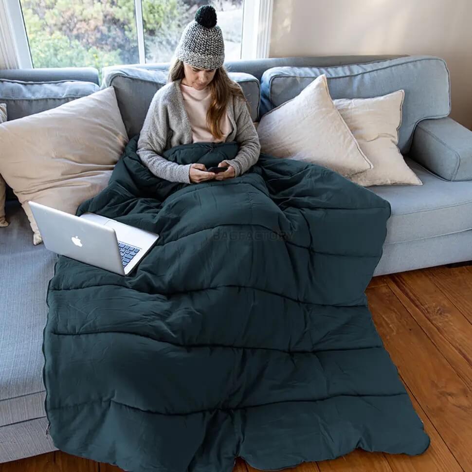 Спальный мешок Naturehike F150 NH22MSD05 левый темно-голубой 190 см (6927595797761-L)