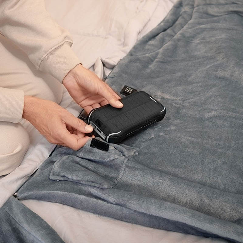 Спальный мешок Naturehike BE400 CNK2300SD021 с подогревом правый серый 220 см (6976507667319)