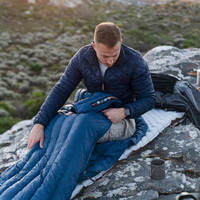 Спальный мешок пуховый Naturehike CWM400 CNK2300SD013 темно-голубой 200 см (6976023920882)