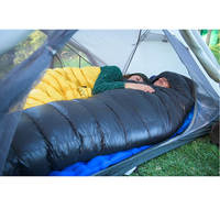 Спальный мешок пуховый Naturehike CW400 NH18C400-D p-р L желто-серый 220 см (6976507666848)