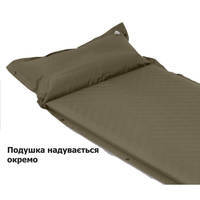 Туристический коврик Naturehike CNK2300DZ014 60мм с подушкой темно-зеленый 192 см (6976023923357)