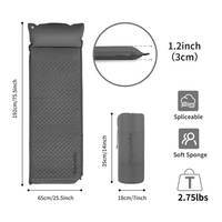 Туристический коврик Naturehike CNK2300DZ014 60мм с подушкой графит 192 см (6976023923371)