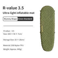Туристический коврик Naturehike CNH22DZ018 зеленый 183 см (6975641888536)