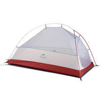 Палатка одноместная Naturehike Cloud Up 1 Updated NH18T010-T 20D серо-красная (6927595730522)