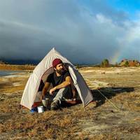 Палатка одноместная Naturehike Cloud Up 1 Updated NH18T010-T 20D серо-красная (6927595730522)
