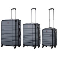 Набор чемоданов Wenger Amplar 3 в 1 (SML) пластик 4 колеса синий (653150)