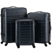 Набор чемоданов Wenger Amplar 3 в 1 (SML) пластик 4 колеса синий (653150)