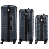 Набор чемоданов Wenger Amplar 3 в 1 (SML) пластик 4 колеса синий (653150)