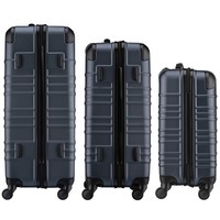 Набор чемоданов Wenger Amplar 3 в 1 (SML) пластик 4 колеса синий (653150)
