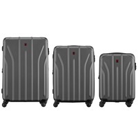Набор чемоданов Wenger Oryson 3 в 1 (SML) пластик 4 колеса серый (653212)