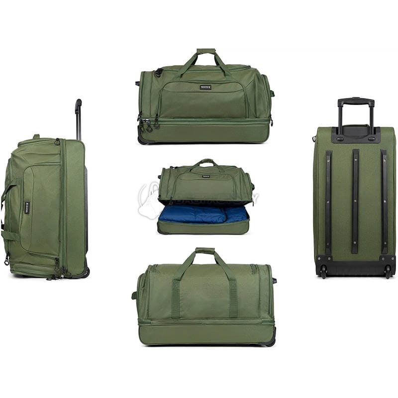 Дорожная сумка на колесах TravelZ Wheelbag Doubleloader green 96L (931072)