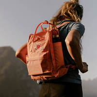 Городской рюкзак Fjallraven Kanken 16 л Foliage Green-Peach Sand (23510.631-241)