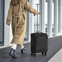 Чемодан на 4 колесах Wenger Syght Black S с карманом для ноутбука 15.6