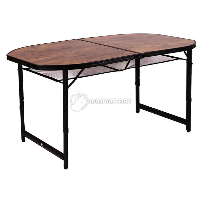 Стол Bo-Camp Woodbine Oval 150x80 см Black/Wood look (DAS301532)