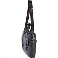 Мужская кожаная сумка Ashwood F83 Black/Mud (F83 BLACK/MUD)
