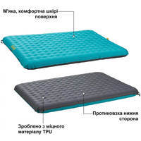 Надувной матрас Uquip Betty Double Petrol/Grey 200х140х15 см (DAS302766)