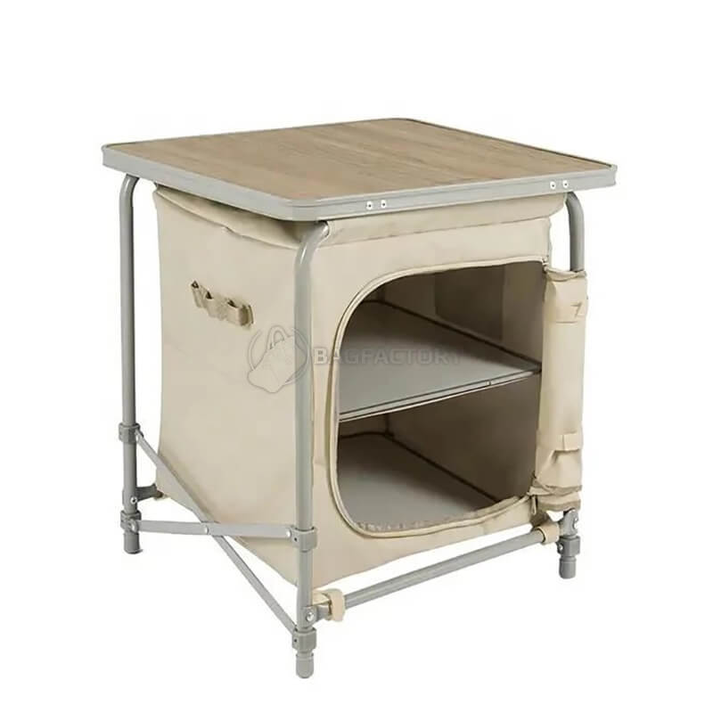 Стол раскладной с полками Naturehike CNH22JU031 бежевый (6975641888895)