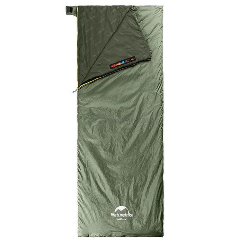 Спальный мешок Naturehike Summer LW180 NH21MSD09 левый 15°C XL 205 см зеленый (6927595777961-L)
