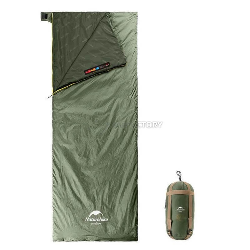 Спальный мешок Naturehike Summer LW180 NH21MSD09 левый 15°C XL 205 см зеленый (6927595777961-L)