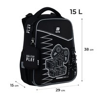 Школьный каркасный рюкзак Kite Education 531 Player Черный 15л (K25-531M-3)