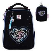 Школьный каркасный рюкзак Kite Education 531 Love is Черный 15л (K25-531M-2)