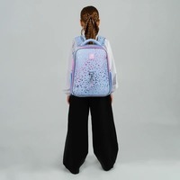 Школьный каркасный рюкзак Kite Education 531 Shiny Голубой 15л (K25-531M-1)