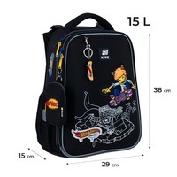 Школьный каркасный рюкзак Kite Education 531 HW Черный 15л (HW25-531M)