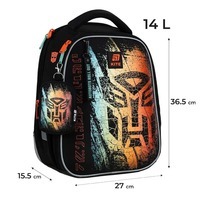Школьный каркасный рюкзак Kite Education 555 TF Черный 14л (TF25-555S)